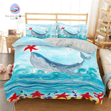 Housse de Couette Baleine Océan
